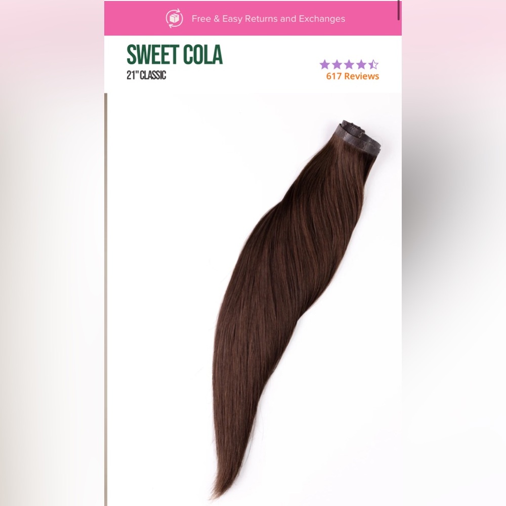 bfb Hair extensions in “Sweet Cola” 21” Classic